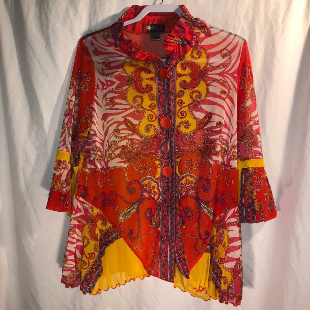 Damee, Inc. Women's Button Front Jacket Size XL